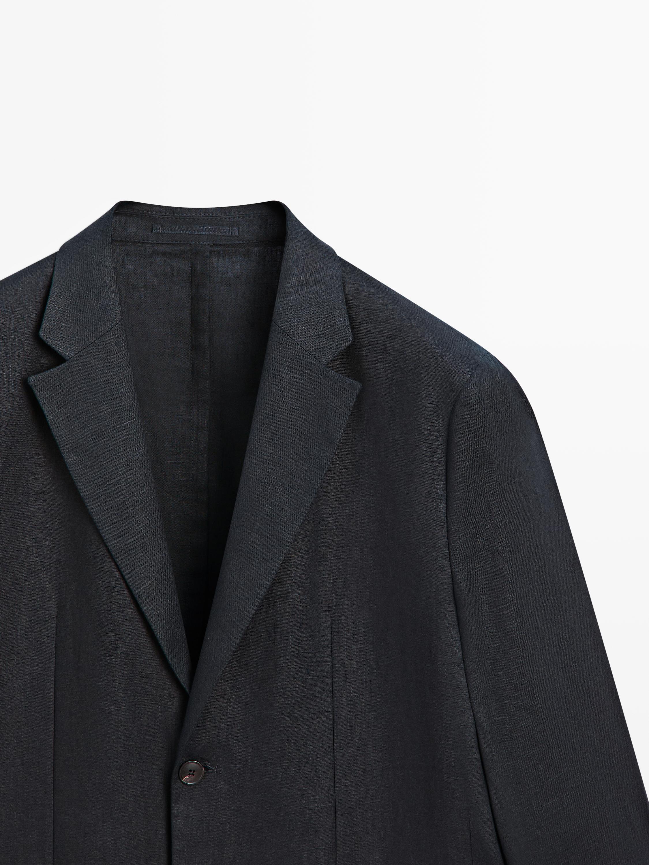100% linen suit blazer